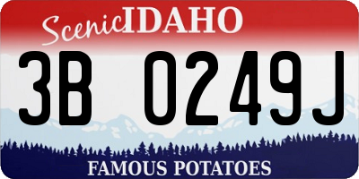 ID license plate 3B0249J