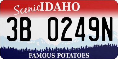ID license plate 3B0249N
