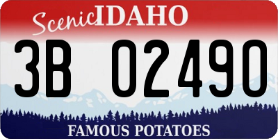 ID license plate 3B0249O