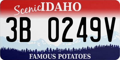 ID license plate 3B0249V