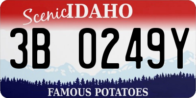 ID license plate 3B0249Y