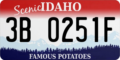 ID license plate 3B0251F