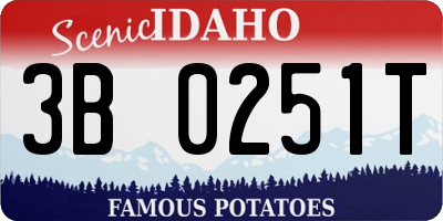 ID license plate 3B0251T