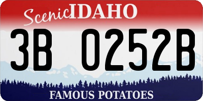 ID license plate 3B0252B