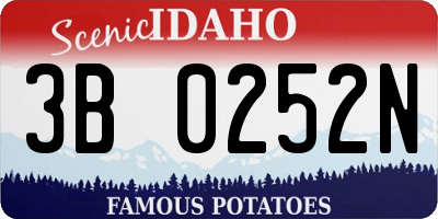 ID license plate 3B0252N