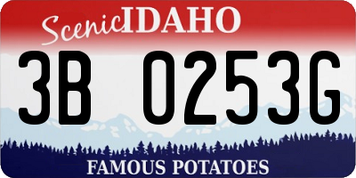 ID license plate 3B0253G