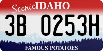 ID license plate 3B0253H