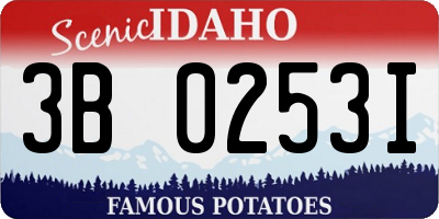 ID license plate 3B0253I