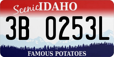 ID license plate 3B0253L