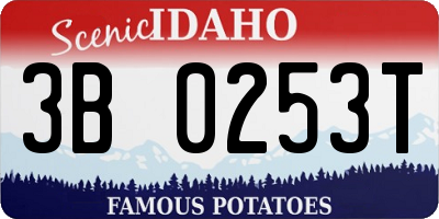 ID license plate 3B0253T