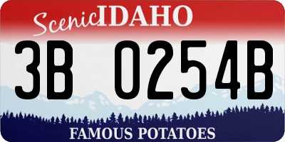 ID license plate 3B0254B