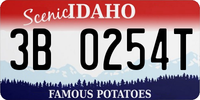 ID license plate 3B0254T