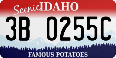 ID license plate 3B0255C