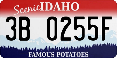 ID license plate 3B0255F