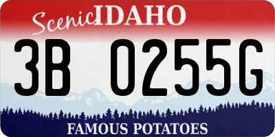 ID license plate 3B0255G