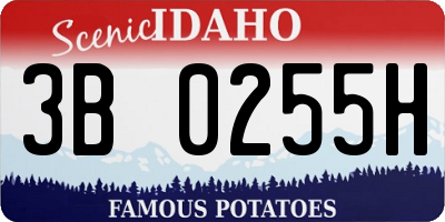 ID license plate 3B0255H