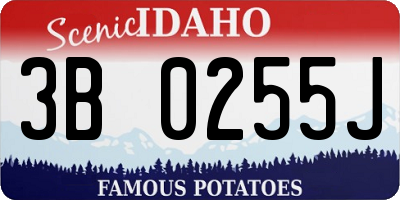 ID license plate 3B0255J