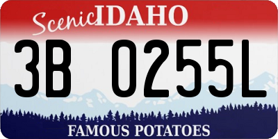 ID license plate 3B0255L
