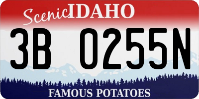 ID license plate 3B0255N