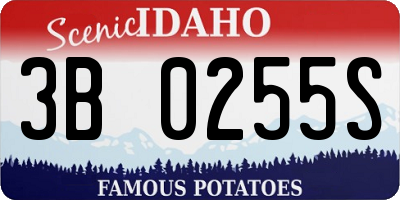 ID license plate 3B0255S