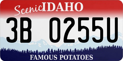 ID license plate 3B0255U
