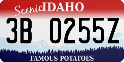 ID license plate 3B0255Z
