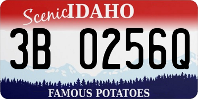 ID license plate 3B0256Q