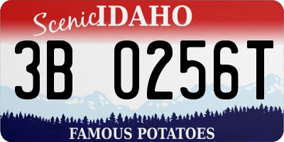 ID license plate 3B0256T