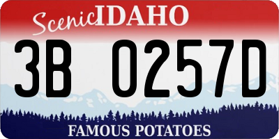 ID license plate 3B0257D