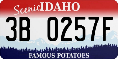 ID license plate 3B0257F