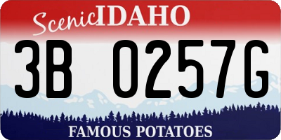 ID license plate 3B0257G