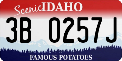 ID license plate 3B0257J