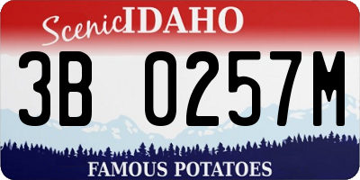 ID license plate 3B0257M