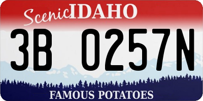 ID license plate 3B0257N