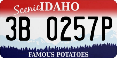 ID license plate 3B0257P