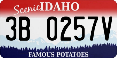 ID license plate 3B0257V