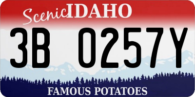 ID license plate 3B0257Y