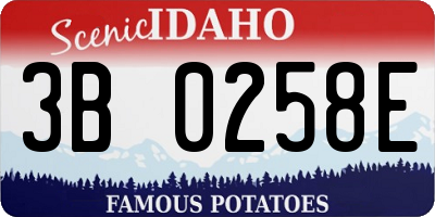 ID license plate 3B0258E