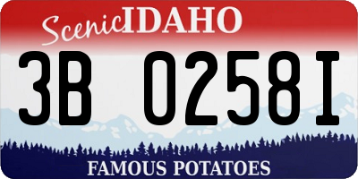 ID license plate 3B0258I