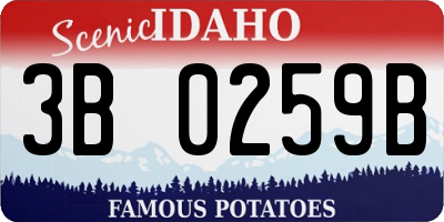ID license plate 3B0259B