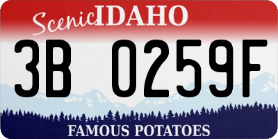 ID license plate 3B0259F