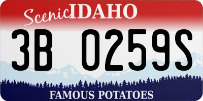 ID license plate 3B0259S