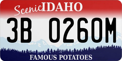 ID license plate 3B0260M