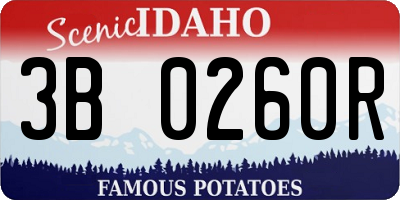ID license plate 3B0260R