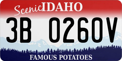 ID license plate 3B0260V