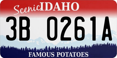 ID license plate 3B0261A