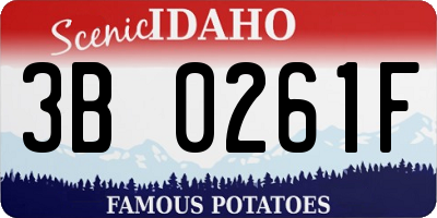 ID license plate 3B0261F
