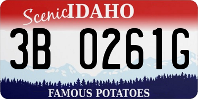 ID license plate 3B0261G