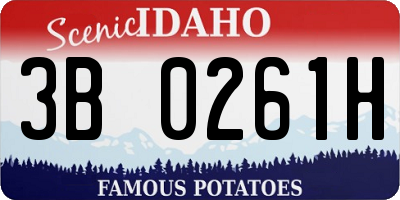 ID license plate 3B0261H