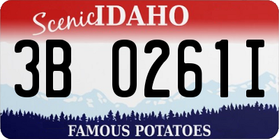 ID license plate 3B0261I